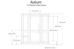 Almost Heaven Auburn 2-3 Person Indoor Sauna (Respite Series - Hybrid Option)