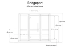 Almost Heaven Bridgeport 6-Person Indoor Sauna (Respite Series - Hybrid Option)