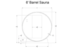 Almost Heaven Charleston 4-Person Canopy Barrel Sauna