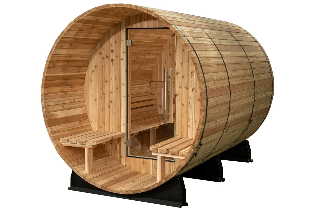 Almost Heaven Charleston 4-Person Canopy Barrel Sauna