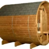Almost Heaven Evander 6-Person Half-Moon Canopy Barrel Sauna (Heritage Collection)