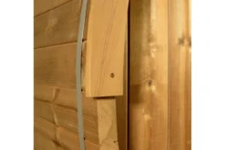 Almost Heaven Evander 6-Person Half-Moon Canopy Barrel Sauna (Heritage Collection)