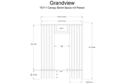 Almost Heaven Grandview 4-6 Person Canopy Barrel Sauna