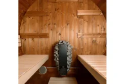 Almost Heaven Magnus 6-Person Canopy Barrel Sauna (Heritage Collection)