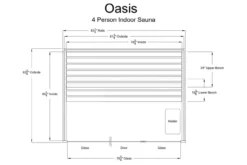 Almost Heaven Oasis 4-Person Indoor Sauna (Vision Series - Hybrid Option)