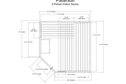 Almost Heaven Patterson 6-Person Indoor Corner Sauna (Element Series)