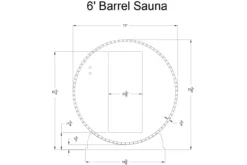 Almost Heaven Princeton 6-Person Classic Barrel Sauna