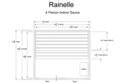 Almost Heaven Rainelle 4-Person Indoor Sauna (Respite Series - Hybrid Option)