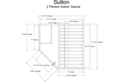 Almost Heaven Sutton 2-person Indoor Corner Sauna (Element Series)