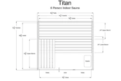 Almost Heaven Titan 6-Person Indoor Sauna (Vision Series)