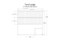 Almost Heaven Tyrol 3-5 Person Indoor Sauna (Heritage Collection)