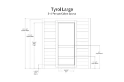 Almost Heaven Tyrol 3-5 Person Indoor Sauna (Heritage Collection)