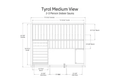 Almost Heaven Tyrol 3-5 Person Indoor Sauna (Heritage Collection)