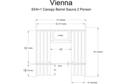 Almost Heaven Vienna 2-Person Canopy Barrel Sauna