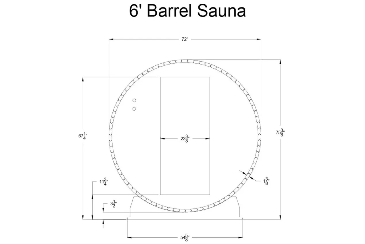 Almost Heaven Vienna 2-Person Canopy Barrel Sauna