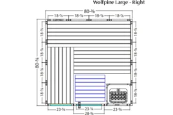 Almost Heaven Wolfpine 2-5 Person Indoor Sauna (Heritage Collection)