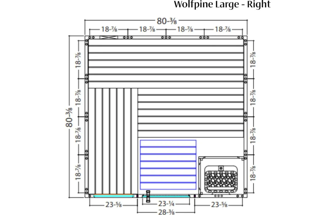 Almost Heaven Wolfpine 2-5 Person Indoor Sauna (Heritage Collection)