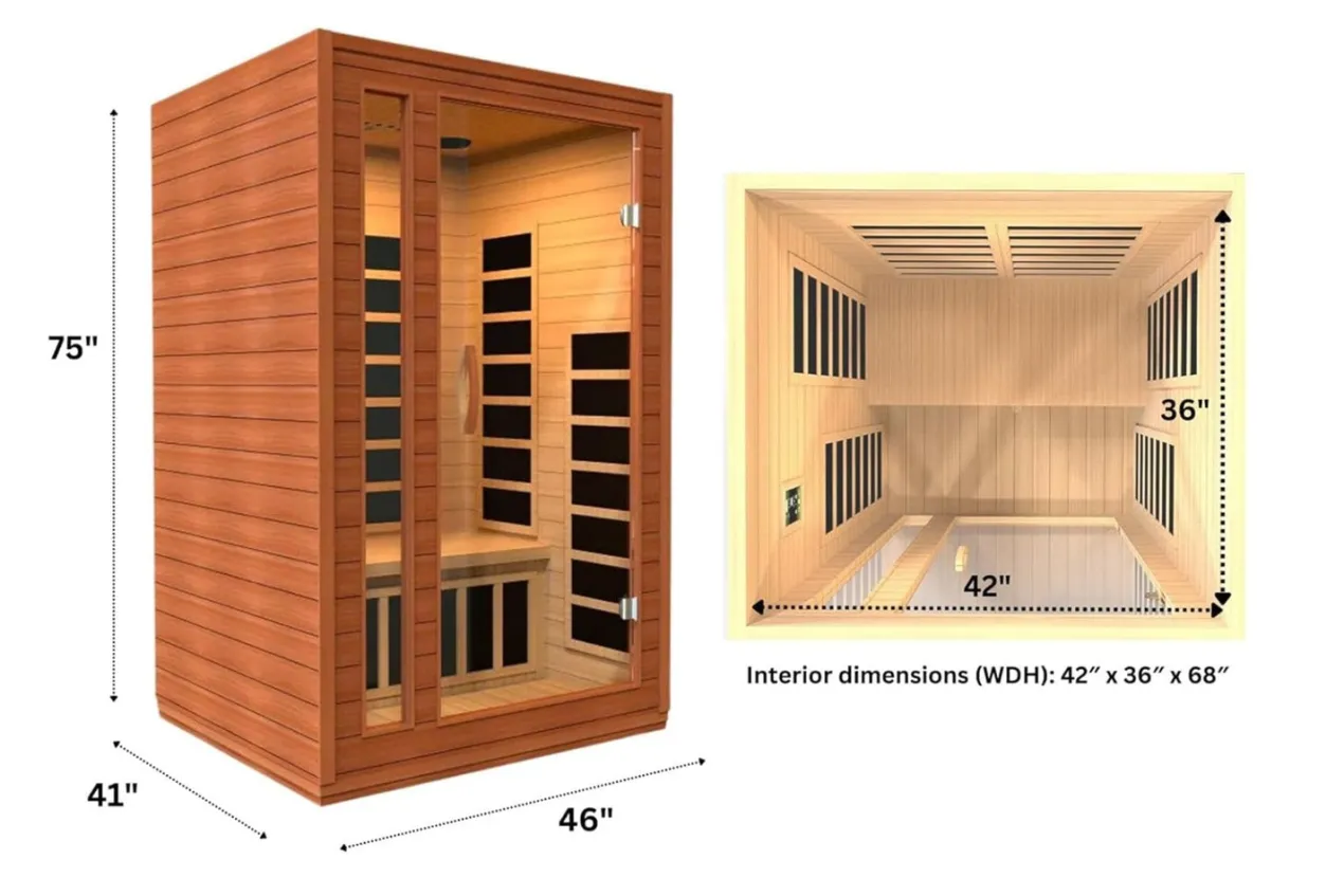 Dynamic "Cardoba" 2-Person FAR Infrared Full Spectrum Sauna (🧨JULY 4th SALE)