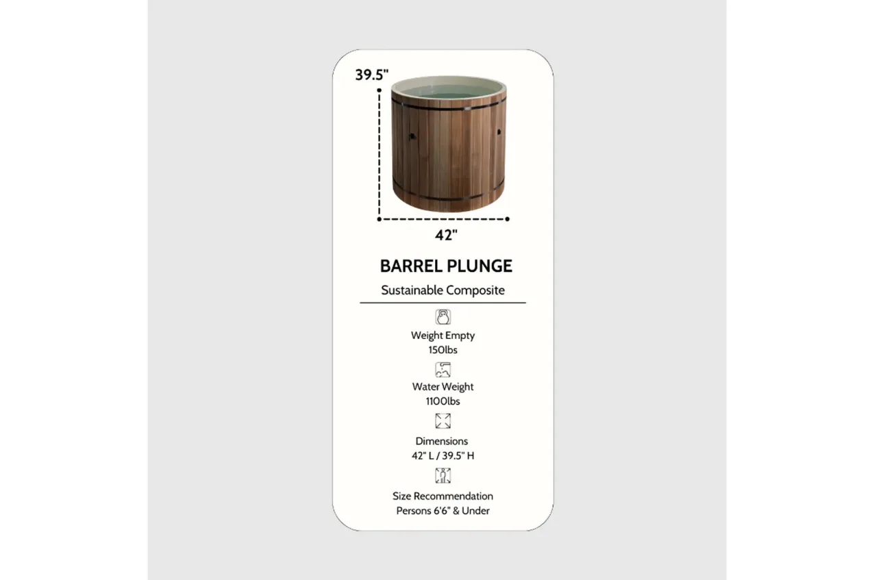 Dynamic Cold Therapy Pacific Cedar Barrel Cold Plunge