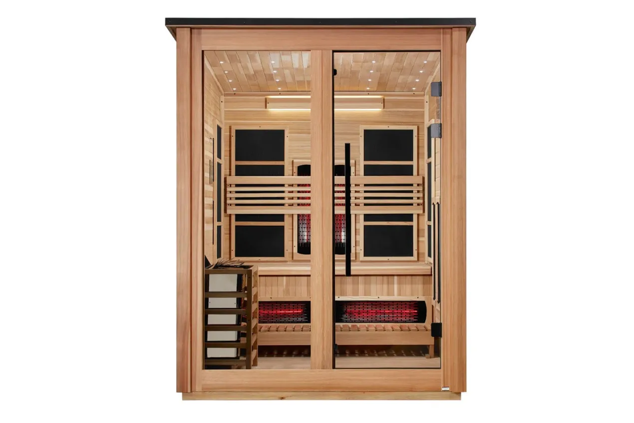 Golden Designs "Loviisa" 3 Person Barn Hybrid Full Spectrum Outdoor Sauna (2026 Edition)