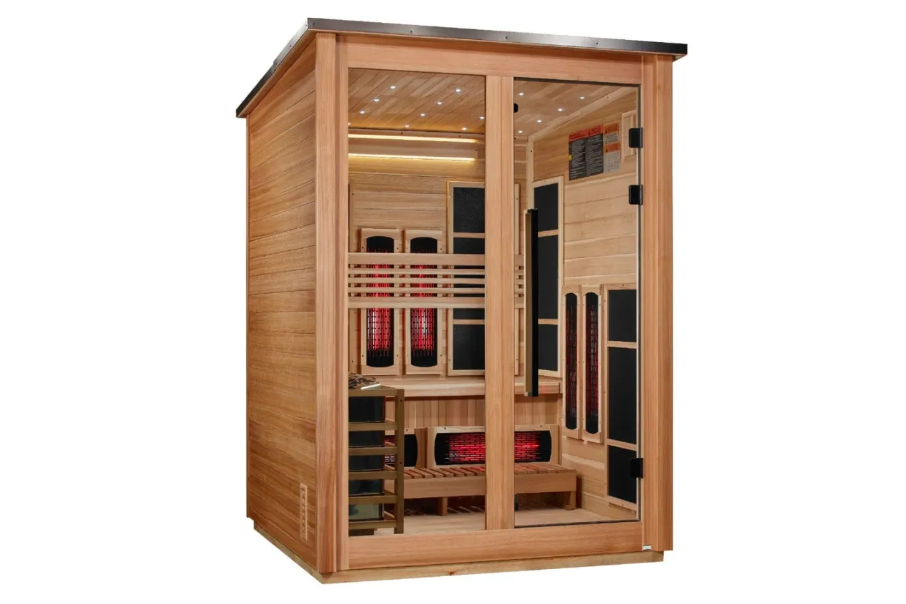 Golden Designs "Loviisa" 3 Person Barn Hybrid Full Spectrum Outdoor Sauna (2026 Edition)