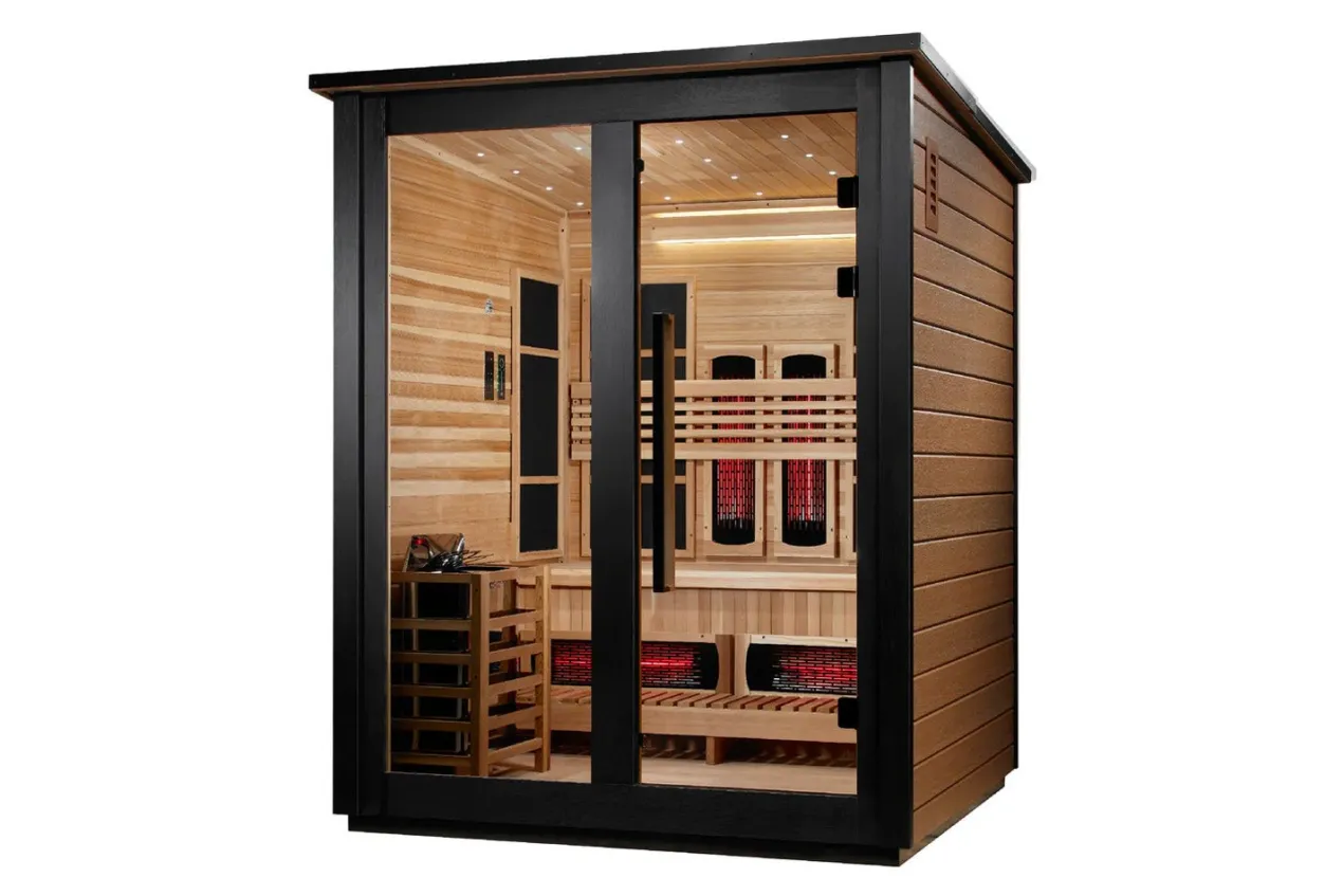 Golden Designs "Loviisa" 3 Person Barn Hybrid Full Spectrum Outdoor Sauna (2026 Edition)