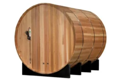 Golden Designs "Marstrand Edition" 6-Person Traditional Outdoor Barrel Steam Sauna with Canadian Red Cedar Wood