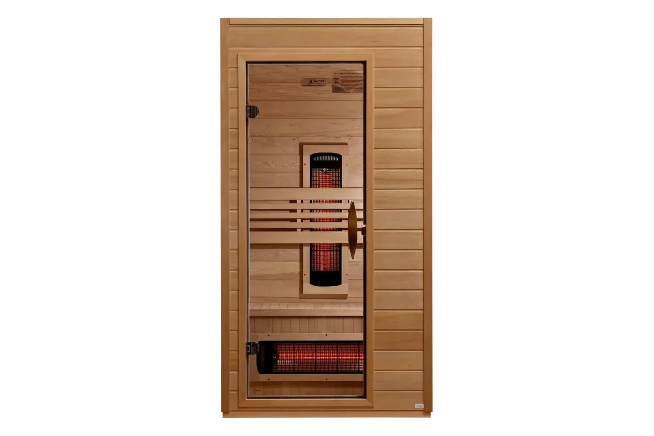 Golden Designs "Martin" 1-2 Person Full Spectrum Near Zero EMF FAR IR Sauna (2026 Edition) (🧨JULY 4th SALE)
