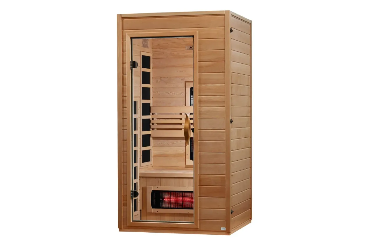 Golden Designs "Martin" 1-2 Person Full Spectrum Near Zero EMF FAR IR Sauna (2026 Edition) (🧨JULY 4th SALE)