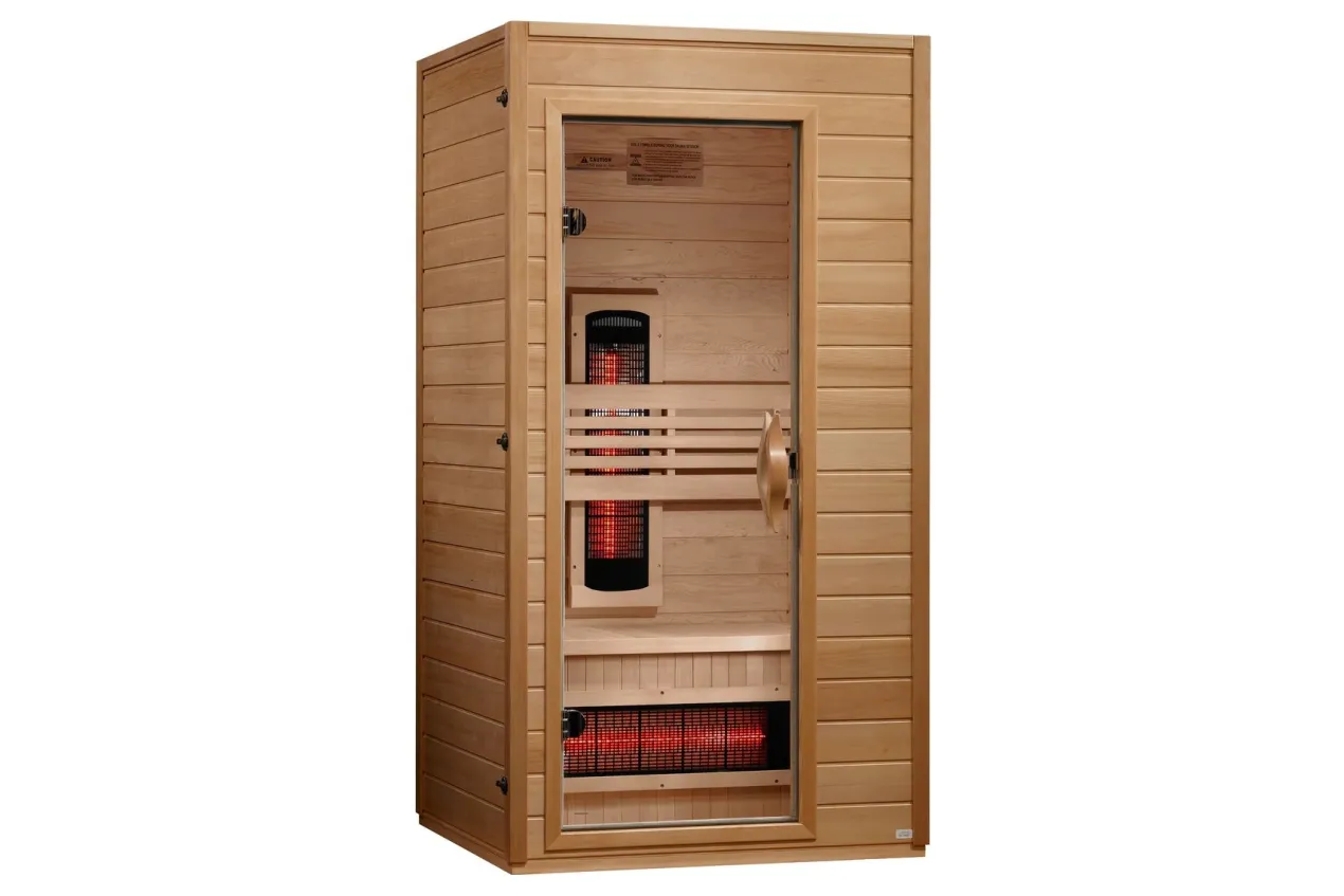 Golden Designs "Martin" 1-2 Person Full Spectrum Near Zero EMF FAR IR Sauna (2026 Edition) (🧨JULY 4th SALE)