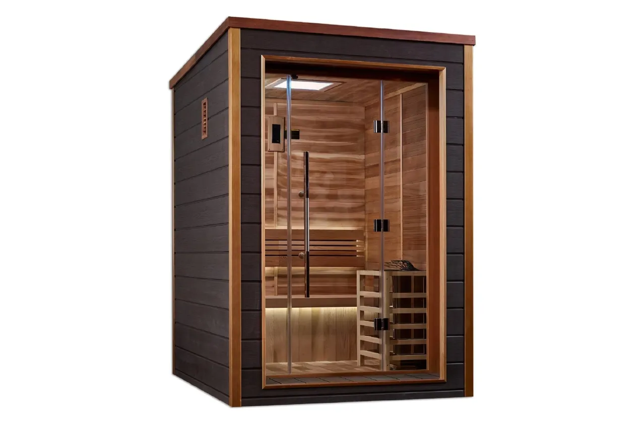 Golden Designs NEW 2026 "Narvik" 2-Person Outdoor/Indoor Traditional Sauna (🧨JULY 4th SALE)