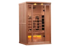 Golden Designs 2-3 Person 8000 Reserve Series Corner Infrared Sauna (w/ Himalayan Salt Bar)