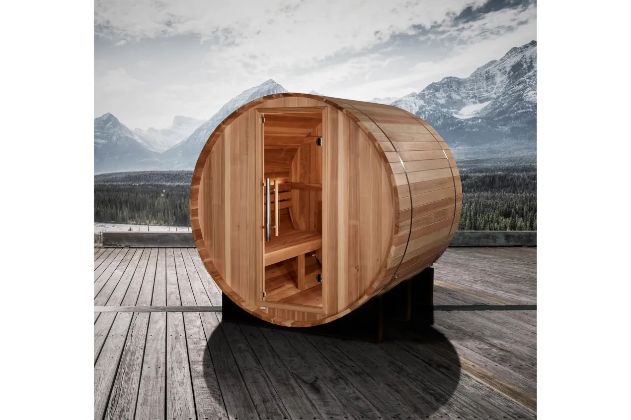 Golden Designs "St. Moritz" 2-Person Traditional Barrel Sauna