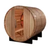 Golden Designs "Zurich" 4-Person Barrel Traditional Sauna (w/ Bronze Privacy View)