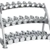 Hoist 12-Pair Saddle Beauty Bell Dumbbell Rack (CF-3462-3)