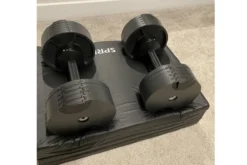 NÜOBELL 50lb Adjustable Dumbbells (Matte Black)