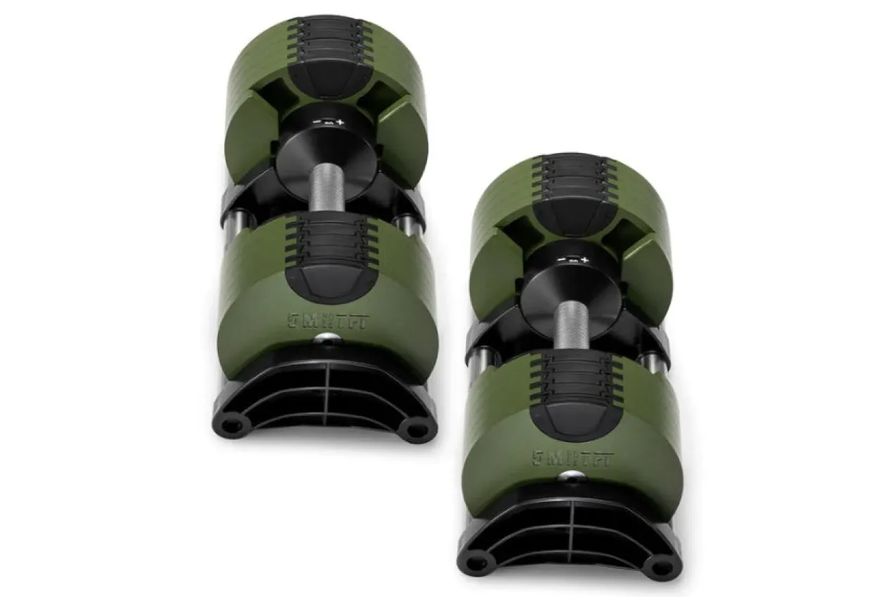 NÜOBELL 50lb Adjustable Dumbbells (Tactical)