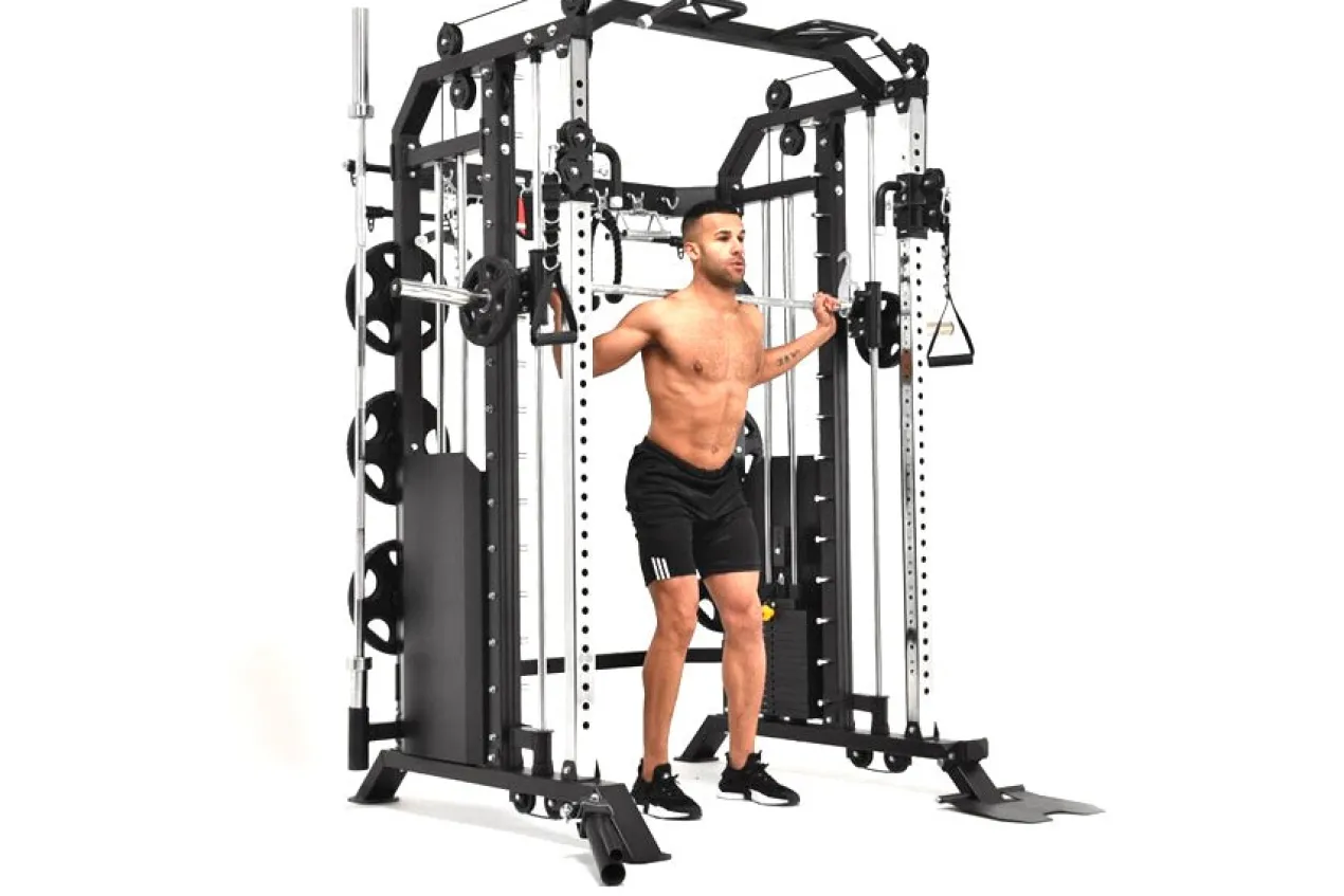 Warrior 801 All-in-One Functional Trainer Cable Crossover Home Gym w/ Smith Machine (🧨JULY 4th SALE)