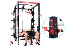Warrior Freestanding Folding Cable Pulley Power Rack