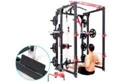 Warrior Freestanding Folding Cable Pulley Power Rack