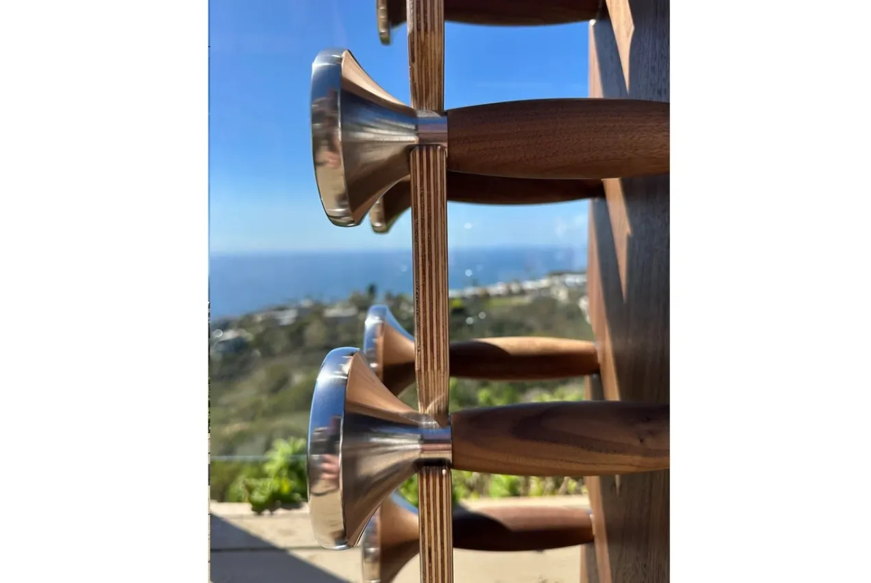 Warrior Luxury Wood | Stainless Steel Dumbbell Set (2.5-12lbs)