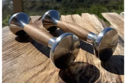 Warrior Luxury Wood | Stainless Steel Dumbbell Set (2.5-12lbs)