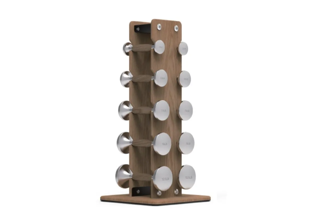 Warrior Luxury Wood | Stainless Steel Dumbbell Set (2.5-12lbs)