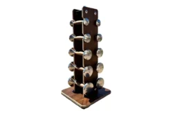 Warrior Luxury Wood | Stainless Steel Dumbbell Set (2.5-12lbs)