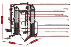 Warrior 801 Pro Power Rack Cage Functional Trainer Cable Pulley Home Gym w/ Smith Machine (🧨JULY 4th SALE)