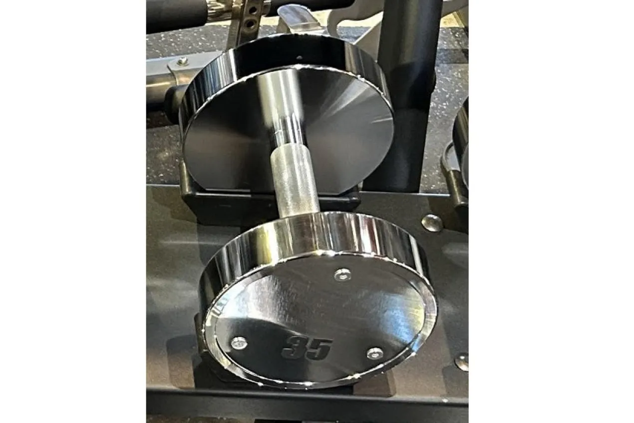 Warrior Pro-Style Chrome Dumbbell Set (5-50lb)