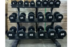 Warrior 12-Sided Urethane Dumbbell Set (5-50lb)